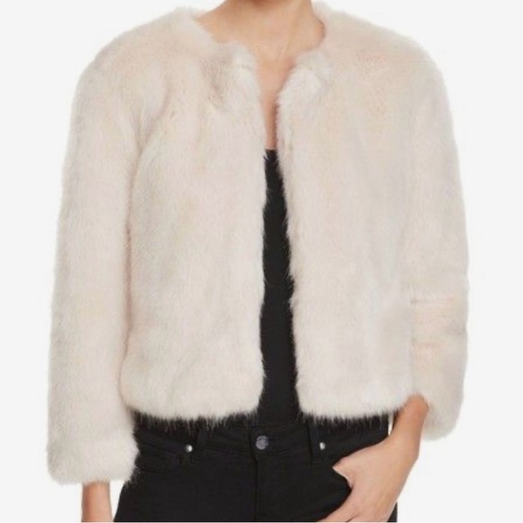 Pale Pink Faux Fur Jacket, XS, n:PHILANTHROPY, excellent condition - Picture 1 of 4